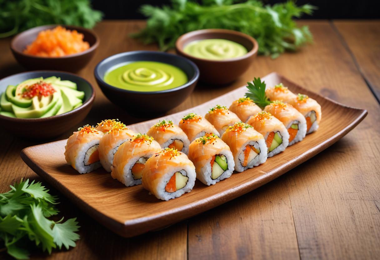 Friterad sushi illustration