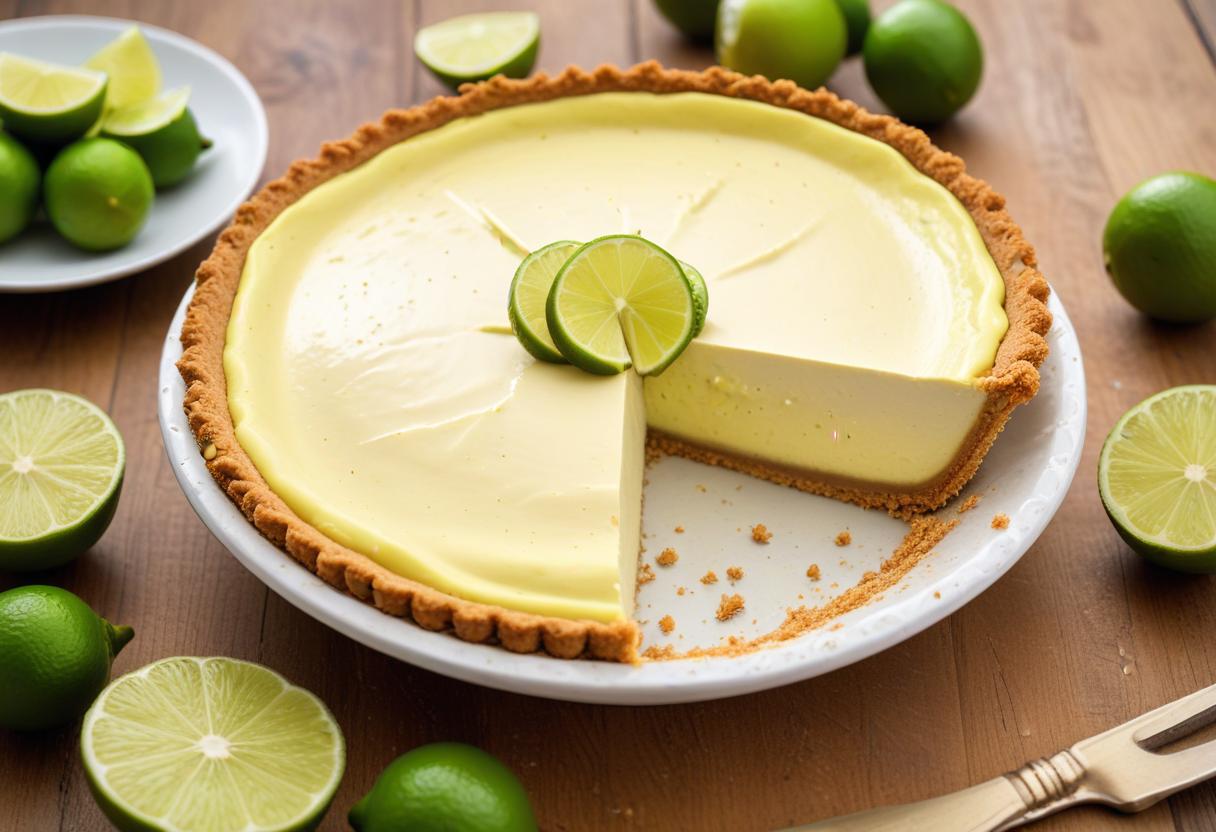 Key lime pie recept illustration